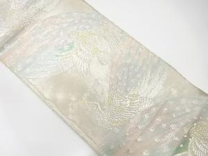 アンティーク 孔雀模様織り出し袋帯(着用可)